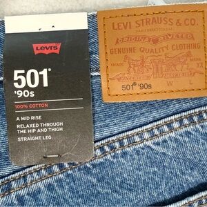 Levi's 501 Mid Blue Straight Leg Jeans